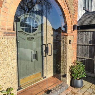 Double Frameless Glass Doors