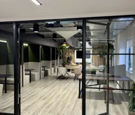 Partition Glass and Double Framed Doors
